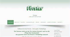 Desktop Screenshot of foerster-textilpflege.de