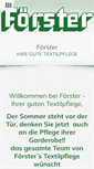 Mobile Screenshot of foerster-textilpflege.de