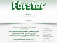 Tablet Screenshot of foerster-textilpflege.de